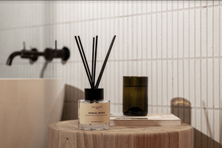 scent Australia home reed diffuser in a bathroom