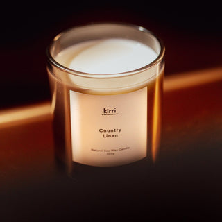 lit kirri country linen candle