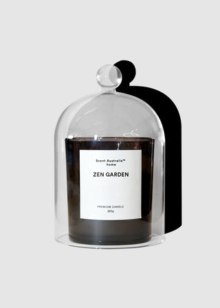 Zen Garden Candle + Glass Cloche