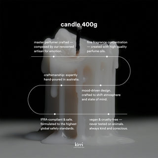 Rose Gold 400g Candle + Glass Cloche + Wooden Base