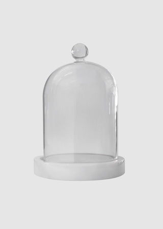 Glass cloche 220g + Marble Base