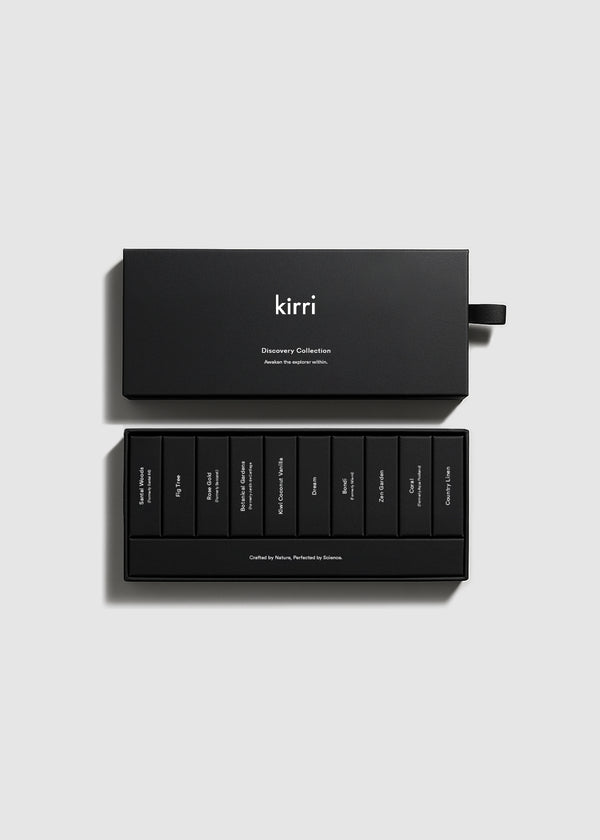 kirri discovery kit with ten 2ml iconic scent samples