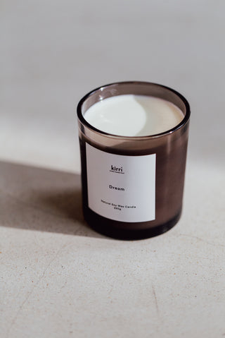 Dream 400g Candle + Glass Cloche + Wooden Base