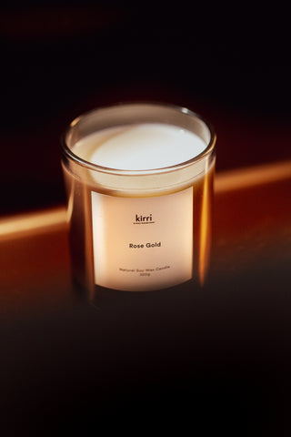 Rose Gold 400g Candle + Glass Cloche (Formerly Baccarat)