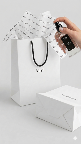 Large kirri Retail Bags x30 + 100 sheets of kirri branded tissue paper